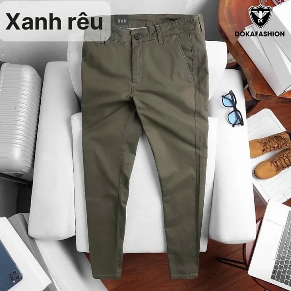 Quần kaki nam chất vải mềm mịn chống nhăn co giãn chuẩn phong cách thời trang Doka DKQK38