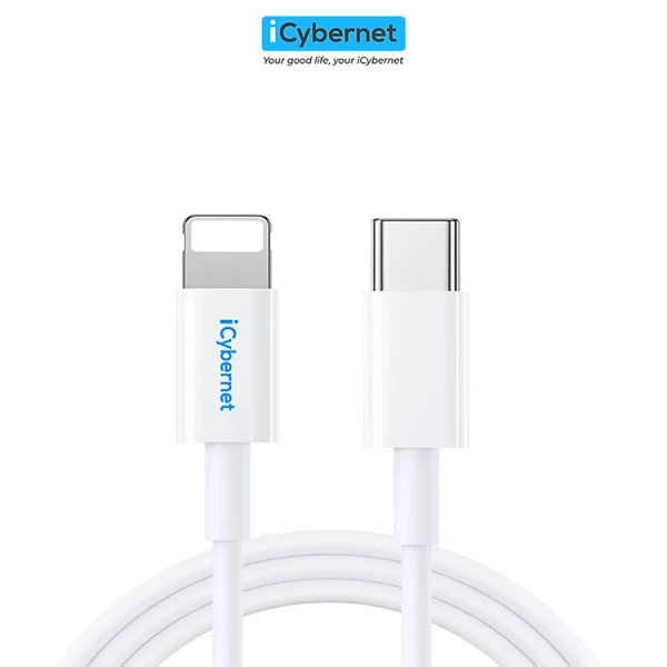 Cáp sạc nhanh IP chuẩn PD 20W iCybernet IC-1003 TypeC to IP chiều dài 1,2m - Hàng chính hãng