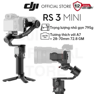 Gimbal máy ảnh DJI RS 3 Mini gọn nhẹ tải trọng 2kg (DJI RS 3 Mini) - Hàng chính hãng