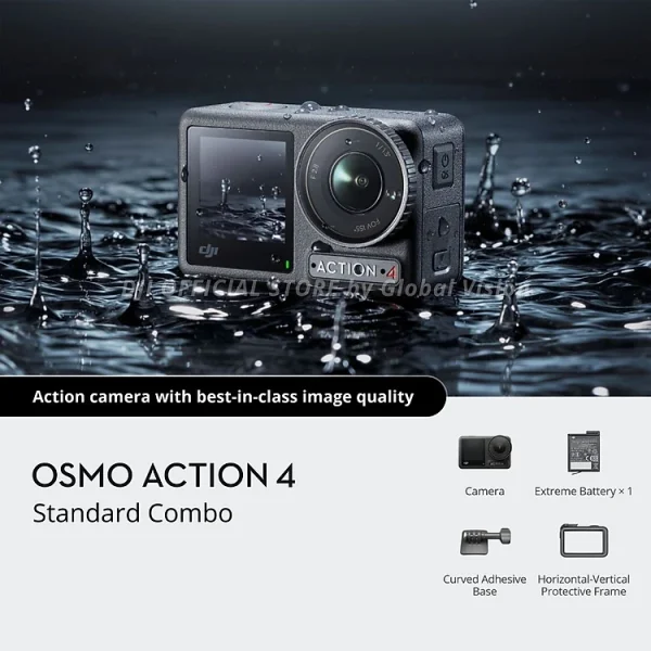 Camera hành động DJI Osmo Action 4 máy quay hành trình 4K 120fps, góc siêu rộng, hoạt động tốt nhiệt độ thấp (DJI OA 4) - Hàng chính hãng