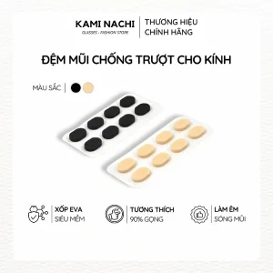 Bộ 8 miếng đệm mũi chống trượt cho kính bằng mút xốp eva siêu mềm KAMI NACHI