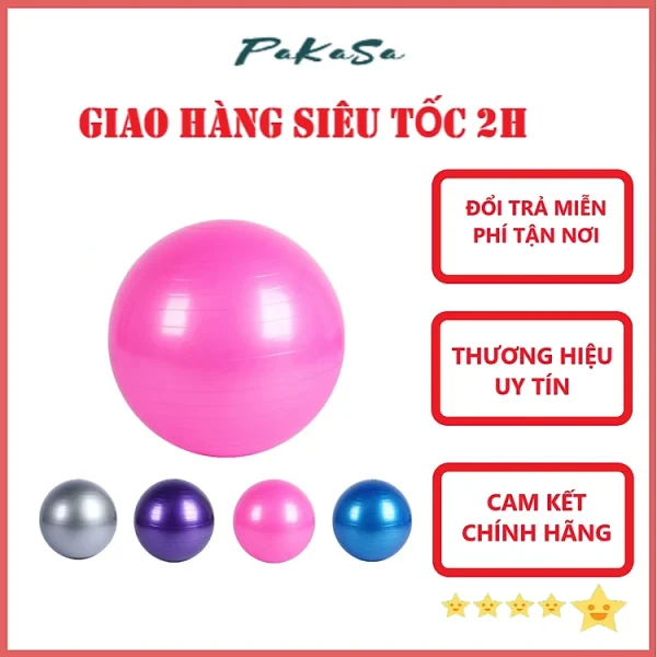 Bóng Tập Yoga, Bóng Yoga Tròn Cao Cấp - Hàng Loại 1 Chính Hãng