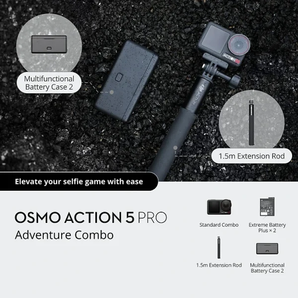 Camera hành động DJI Osmo Action 5 Pro máy quay hành trình 4K 120fps, chế độ màu HLG, quay đêm rõ nét  (DJI OA 5 Pro) - Hàng chính hãng